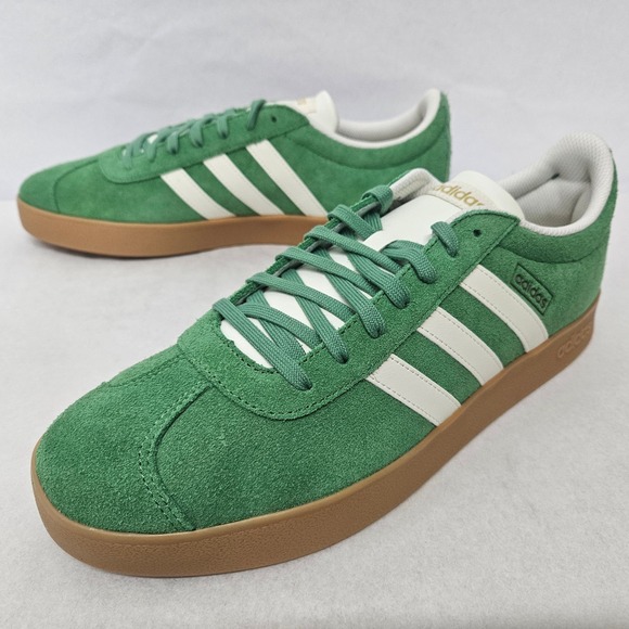 Adidas VL Court 2.0 Casual Sneakers JH5077 Green Suede Gum Sole Men Size 12 - Picture 4 of 11